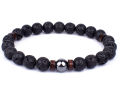 Wholesale Lava Stone Buddha Beads Bracelets Black Iron Lava Bracelet Natural Volcanic Stone Bracelets for Women Men. 