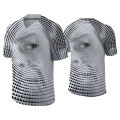 2021 fashion casual short sleeve three-dimensional Whirlpool men's T shirt 3D printing T shirt summer V-neck daily funny t shirt.