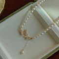 Sweet Rhinestone Bow Knot Pendant Necklace Elegant Summer Imitation Choker Necklace For Women Jewelry Gifts.
