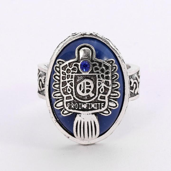 The Vampire Diaries Ring A-Z 26 Letters Anillos Salvatore Damon Reborn Daylight Ring Aneis Stefan Family Crest Vintage Ring
