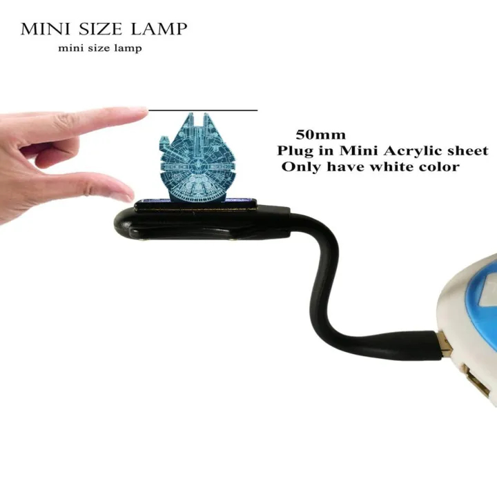 【Hey my home】Fashion Cool Star War Millennium Falcon 3D LED 7 Changing Night Light Bulb Luminaria Decoration Kids Gift Toys