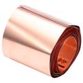 Ultra-thin Copper Sheet Roll Durable Double Sided 50 x 1000mm Red Copper Strip Metal Foil Plate Avoid Voltage and Current.