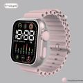 LED electronic watch P7 rose gold marine band fashion digital sports students children LED electronic watch. 