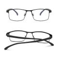 Anti-Blue Light Myopia Glasses Finished Business Men Women Metal Square Prescription Eyeglasses Diopter 0 -0.5 To -6.0 Oculos. 