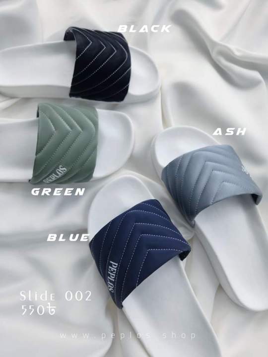 Stylish%20Black%20Blue%20Grey%20And%20Green%20Color%20PEPLOS%20%20Slide%20Slipper%20Sandal%20For%20Men%20S22%20-%20Image%203