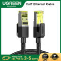 UGREEN NW150 Cat7 Ethernet Cable - 0.5M/2M/3M/5M/15M - Up to 10Gbps High Speed - Support 600MHz bandwidth - Flexible & Durable - Braided Cable. 