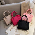 Trendy Felt Handbag Contemporary  Design Small Square Bag Stone Texture Versatile Casual Messenger for Daily Use Casual Outing Young Adults Street Fashion Accessory Essentials. 