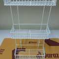 3, 2 Layer Wall Hanging Rack square shape for kitchen.