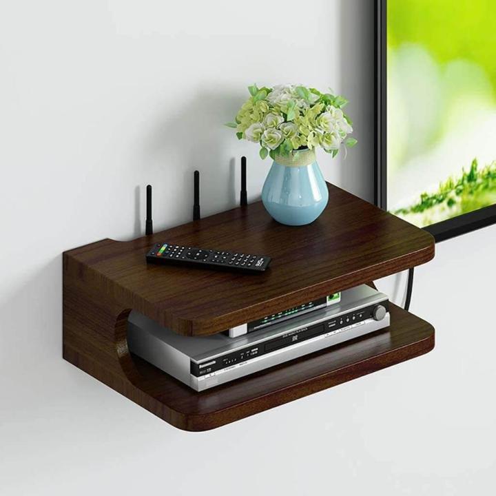 Wall Mount Wi-Fi Router Storage Paraphernalia Holder Set Top Box Stand.