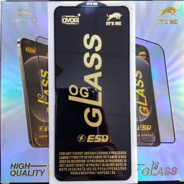 OG Glass Protector For Tecno Spark 30 4g, KL6 Screen Gorilla Protection