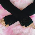 Black Fingerless Hand Sleeve For Women And Girls-1 Pair Ac. 