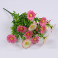 15 Heads Artificial Flowers Plastic Plants Wedding Garden In/Outdoor Decor Silk Daisy Plants Floral Arrangement Decors.