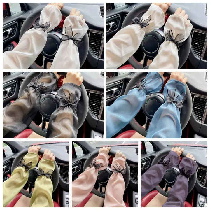 Sunscreen%20Sun%20Protection%20Long%20Arm%20Sleeves%20Fingerless%20Nylon%20Bow%20Ice%20Silk%20Sleeve%20Arm%20Covers%20Hand%20Sleeves%20Summer%20Arm%20Warmers%20Cycling%20-%20Image%203