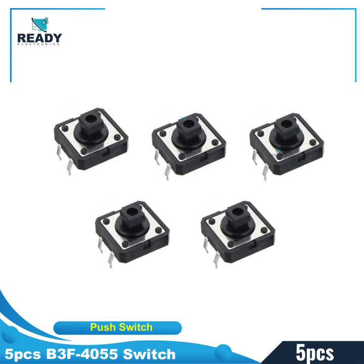 5pcs%20Switches%20B3F-4055%20Square%20Head%20Momentary%20Push%20Button%20Switch%2012x12x7.3mm%204P%204Pin%20On%20Off%20Panel%20Momentary%20Tactile%20Tact%20Push%20Button%20Switch%20Self%20Reset%20DIP%20Push%20Switches%20-%20Image%202