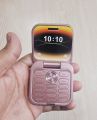 i17 Mini Flip Phone 2 SIM Rose Gold. 