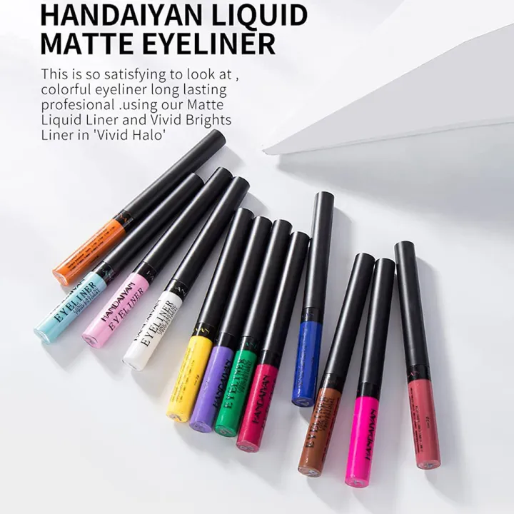 HANDAIYAN%2012%20Colors%20Matte%20Liquid%20Eyeliner%20Set%20Rainbow%20Colorful%20Neon%20Eyeliner%20Pencil%20Pigmented%20Waterproof%20Smudgeproof%20Long%20Lasting%20Gel%20Eye%20Liner%20Christmas%20Makeup%20Gift%20Kit%20for%20Women%20Set%20A%20-%20Image%202