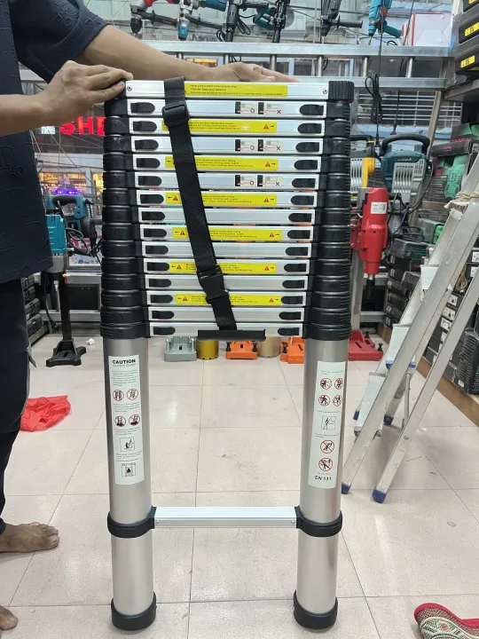 — Images High Quality Grahic Telescopic Ladder (Single Side) — Premium Quality | Daraz.com.bd