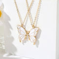 2PCS Best Friend Butterfly Necklaces BFF Friendship Necklace for 2 Girls Lover Couple Necklace Long Distance Birthday Gifts. 