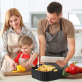 2PCS Silicone Air Fryer Liners for Air Fryer Pro XL AF141 AF140 AF181 Square Air Fryer Liners Reusable Basket B.
