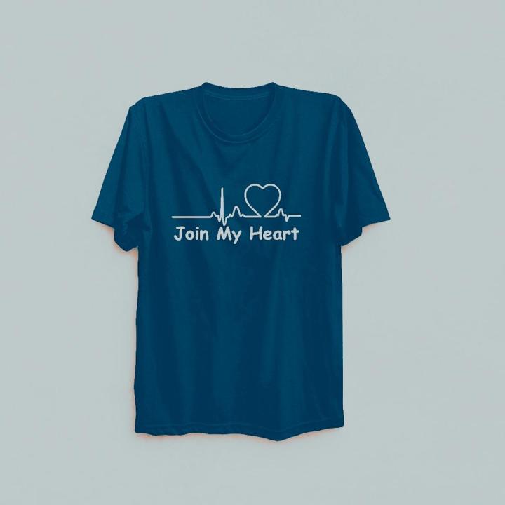 Join my heart cotton printed t-shirt