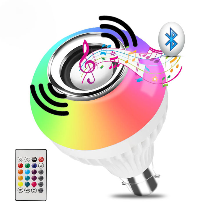 Smart Led Remote Control Bluetooth Speaker Music Bulb - AC 220V - Speaker