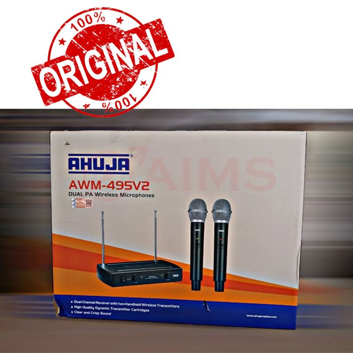 Ahuja%20AWM-495V2%20Dual%20Hand%20Wireless%20Microphone%20with%202%20Handheld%20Microphone%20-%20Image%202