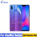 Huawei Nova 3E Transparent 3D Carbon Fiber Back Skin Rear Screen Guard Protector Sticker. 