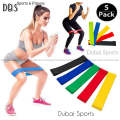 5 PCS Resistance Fitness Exercise Loop Bands Set.