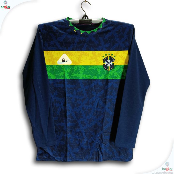 Brazil Full Sleeve Football Jersey For Man - Long Sleeve T Shirt - Brazil Jersey 2026