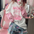 Hello Kitty cute Japanese and Korean y2k top women T shirt 2023 new loose two piece long sleeved t shirt women. 