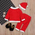 Male And Female Children Spring And Autumn Winter Long Sleeves Santa Claus Styling Dress Up Four Sets. 