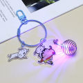Crayon Shin-Chan Luffy Keychain With Light Acrylic Cartoon Backpack Pendant Creativity Cute Kawaii Keyring Kids Birthday Gifts. 