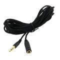 HA 3m 10ft 3.5mm Unisex For Headphone Stereo Audio Extension Cable For Phone MP3-black.