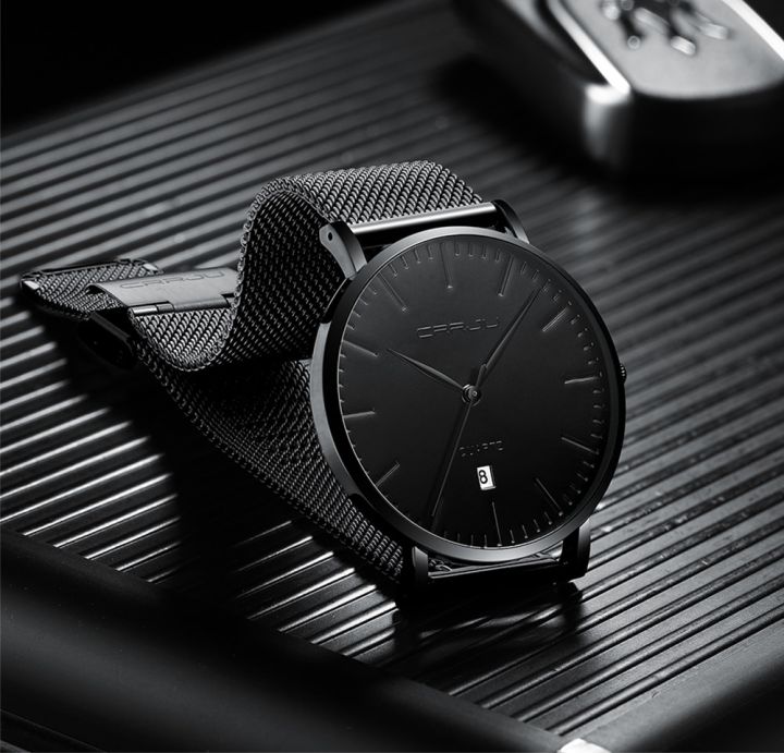 CRRJU%20Simple%20Ultra%20thin%20Quartz%20Watch%20Stainless%20Steel%20Mesh%20Strap%20Men's%20Watches%20Fashion%20Waterproof%20Clock%20Men%20Casual%20Wristwatches%20-%20Image%204