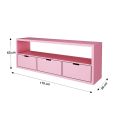 Modern TV Bench TV Cabinet for TV Up to 32/43/50/55/65/70/85 Inches, Mid-Century Entertainment Center Stand TV Console with 3 Drawers and Storage Shelves for your Home & Office,. 