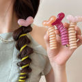 1/4Pcs Fashion Ponytail Elastic Hair Band Simple Telephone Wire Hair Accessories SUPER BABY.