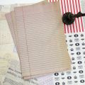 6 Pcs Vintage Lined Letterhead Letter Paper Set.