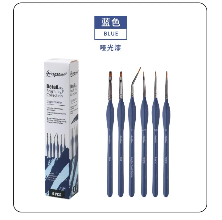 Giorgione%206%20pcs%20Nylon%20Hair%20Wooden%20Handle%20Detailed%20Paint%20Brushes%20set%20-%20Image%203