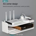 TV Stands Router Rack Wall Mount WiFi Router Stand 2 Tiers Set-top Box Supports Floating Wall Mounted Shelf Storage Wall-Mounted Shelf Bracket Games Consoles, TV Accessories-6/16/8. 
