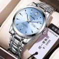 Swiss Genuine Business Fully Automatic Movement Watch Dual Calendar Waterproof Luminous Steel Band Men's Watch Non-Mechanical Men's Watch. 