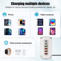 65W USB Multi Port Charger Hub QC3.0 Fast Charger 6 Port Type C PD Charger Mobile Phone Charging Dock Station A EU Plug. 