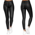Women PU Leather Pants Black Stretch Bodycon Trousers Women High Waist Long Casual Pencil Pants Plus Size S-3XL. 
