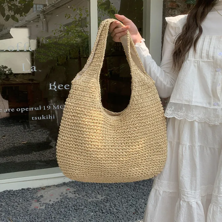 Woven%20Straw%20Straw%20Bag%20Fashionable%20Versatile%20Lightweight%20Shoulder%20Bag%20Large%20Capacity%20Tote%20Bag%20for%20Summer%20Vacation%20Beach%20Travel%20Daily%20Use%20-%20Image%203