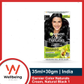 Garnier Color Naturals Cream, Natural Black 1, Mini 35ml+30g | India.