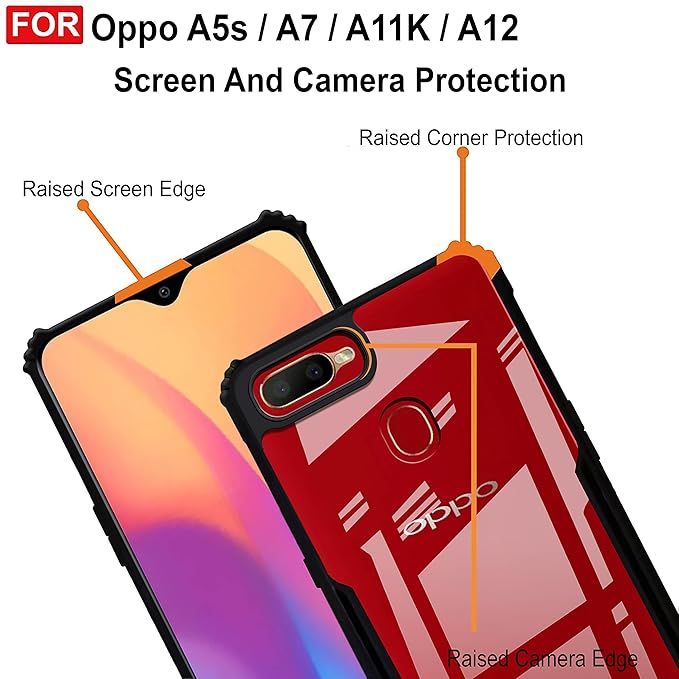 OPPO%20A5S%20Protective%20Black%20Border%20Crystal%20Clear%20Xundd%20Mobile%20Back%20Case%20Cover%20-%20Image%203
