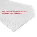 2x300x300mm Acrylic Sheet Clear Plastic Sheet Transparent 2mm Thick 1×1 Feet Or 12×12″ Inch Clear Acrylic Plexi Glass Panel Ideal. 