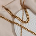 E.B.belle Tarnish Free Hypoallergenic 2.5mm 6mm 8mm Cuban Chain Gold Plated Anklets For Women Summer Beach Foot Bracelet Jewelry.