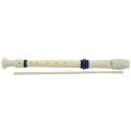 Music Instrument 6 Holes Soprano Flute Recorder White Blue.