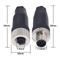 Spare Parts Accessories M12 5 Pin Male and Female Receptacle Panel Aviation Wire Connector, 12mm Industrial Circular Connector, IP67,4 Set. 