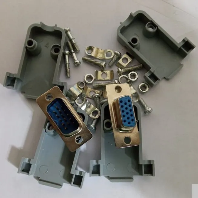DB15%20DB-15%203%20ROWS%2015%20PIN%20Male%20&%20Female%20VGA%20Jack%20&%20Socket%20Plug%20Connector%20Adapters%203%20Row%2015Pin%20DIY%20With%20Plastic%20Back%20Shell%20Housing%20For%20Monitor%20Cables%C2%A0%20-%20Image%203